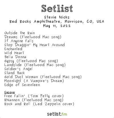 stevie nicks setlist 2022